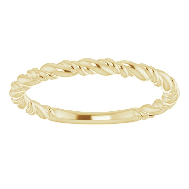 Stackable Rope Ring - Yellow Gold