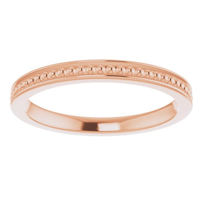 Stackable Bead Ring - Rose Gold
