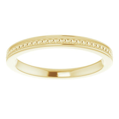 Stackable Bead Ring - Yellow Gold