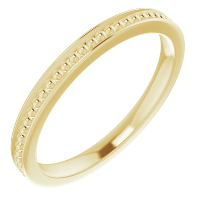 Stackable Bead Ring - Yellow Gold
