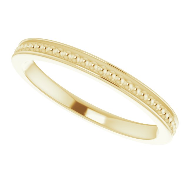 Stackable Bead Ring - Yellow Gold