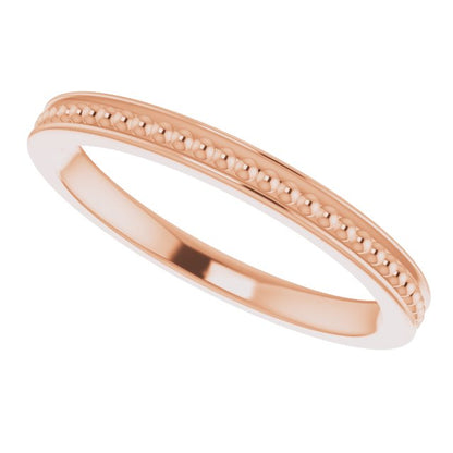 Stackable Bead Ring - Rose Gold