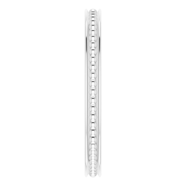 Stackable Bead Ring - White Gold
