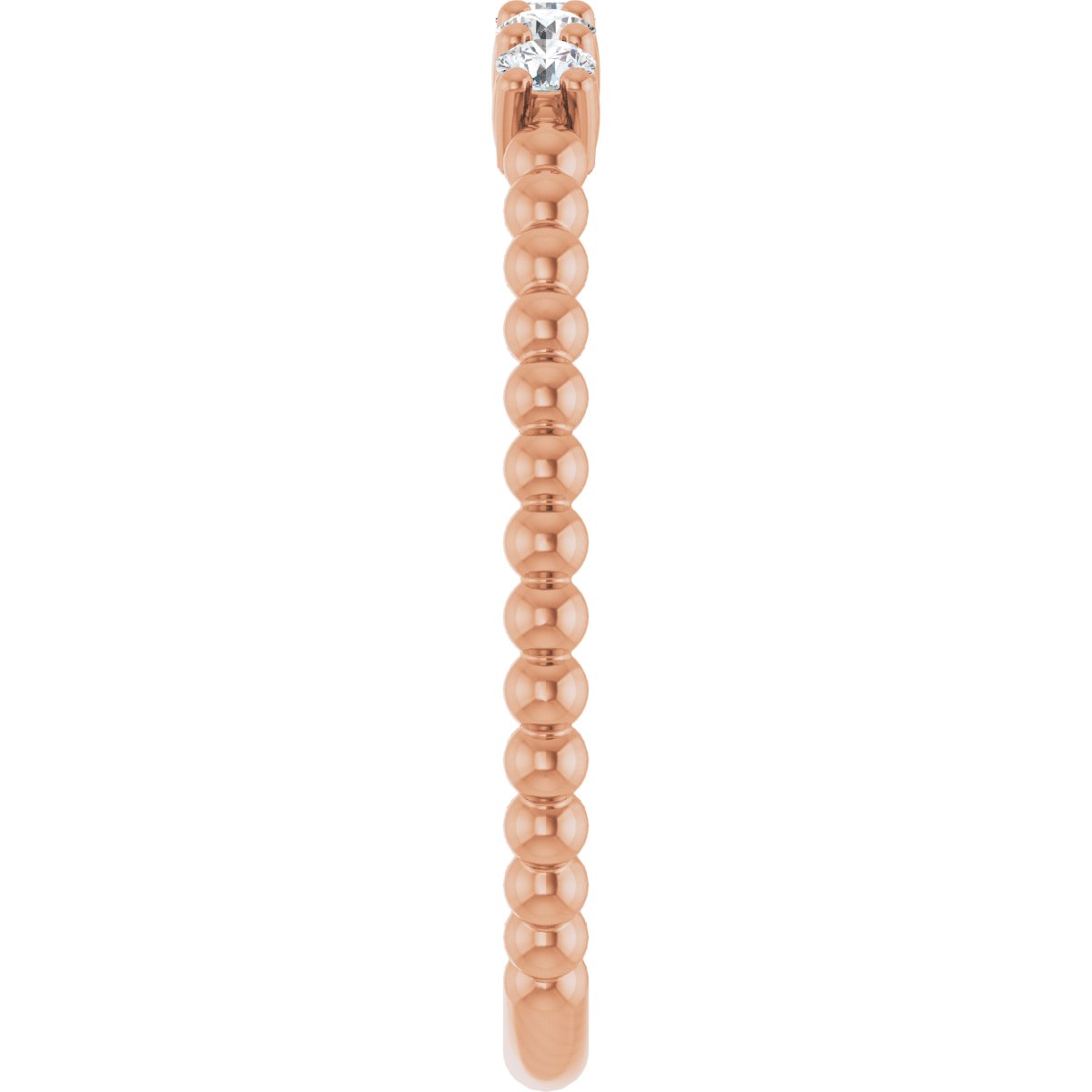 1/6 Ctw Lab-Grown Diamond Stackable Ring - Rose Gold