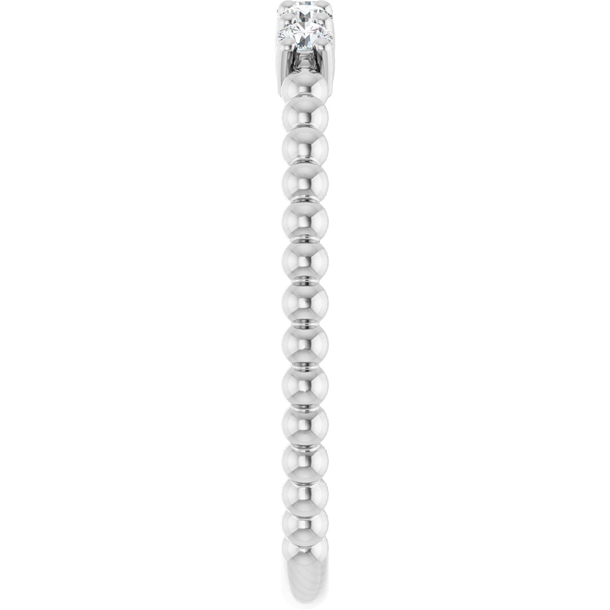 1/6 Ctw Lab-Grown Diamond Stackable Ring - White Gold
