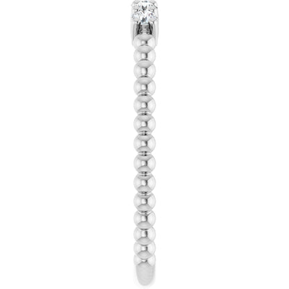 1/6 Ctw Lab-Grown Diamond Stackable Ring - White Gold