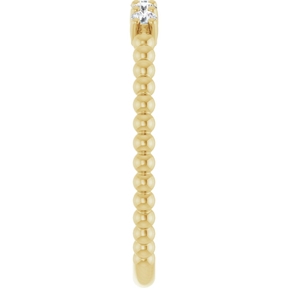 1/6 Ctw Lab-Grown Diamond Stackable Ring - Yellow Gold