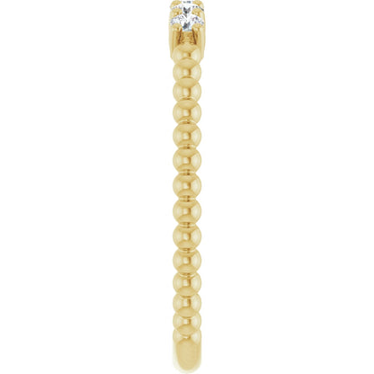1/6 Ctw Lab-Grown Diamond Stackable Ring - Yellow Gold