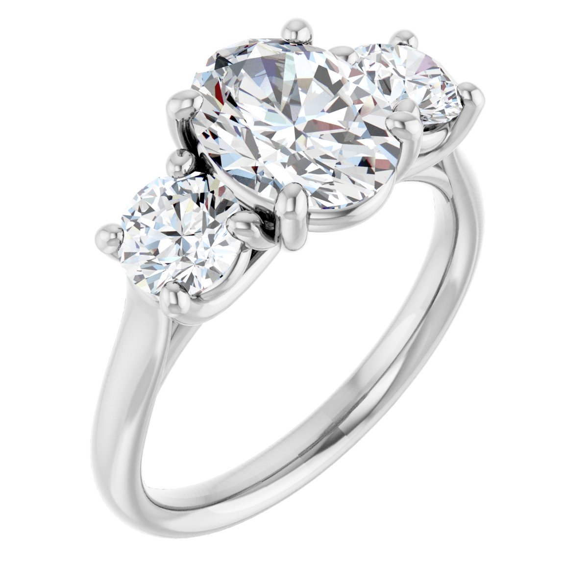 2 1/2 Ctw Oval Lab-Grown Diamond Engagement Ring
