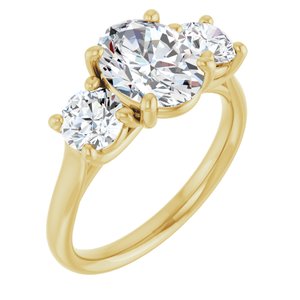 2 1/2 Ctw Oval Lab-Grown Diamond Engagement Ring