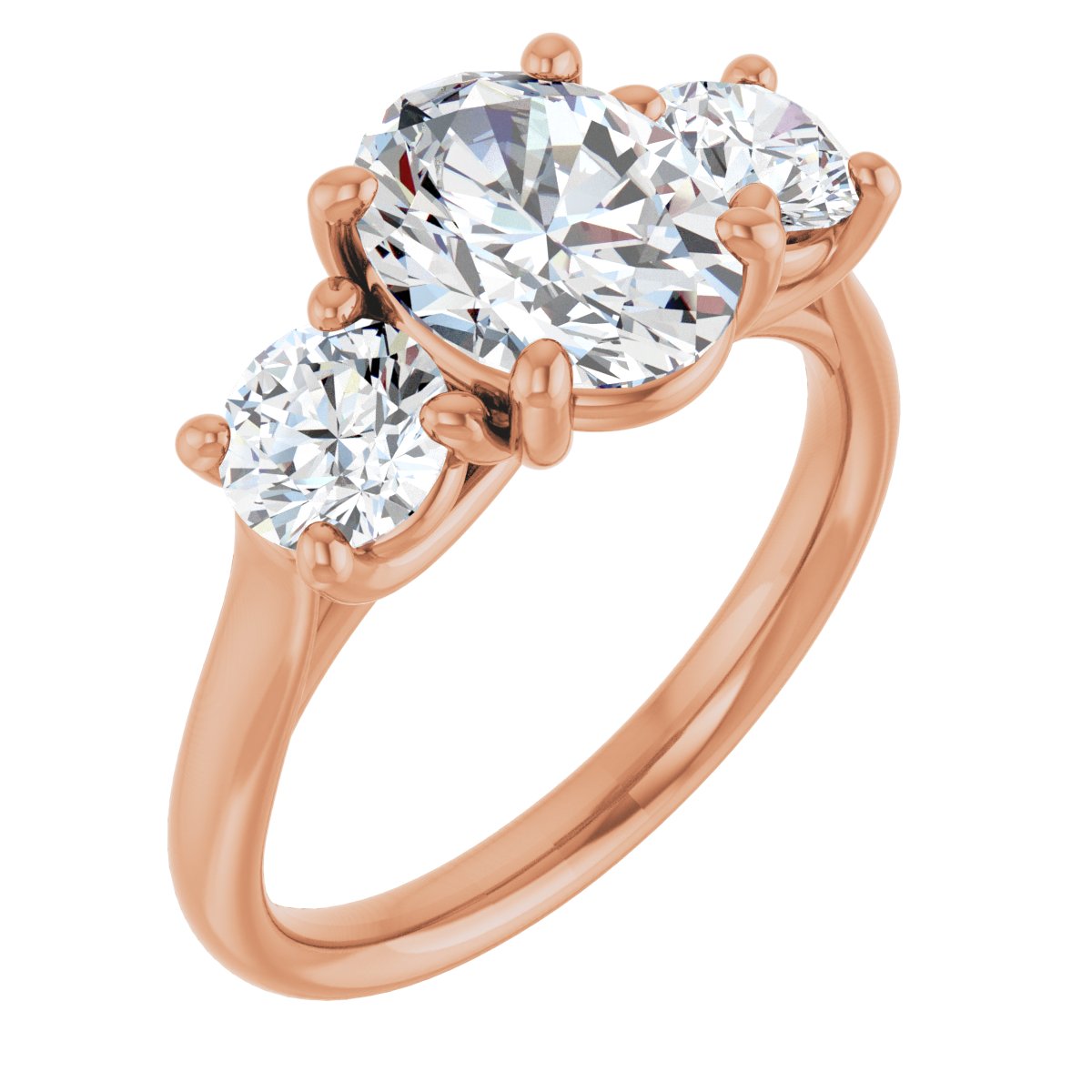 2 1/2 Ctw Oval Lab-Grown Diamond Engagement Ring