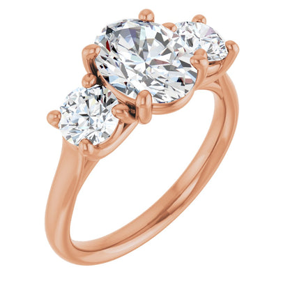 2 1/2 Ctw Oval Lab-Grown Diamond Engagement Ring