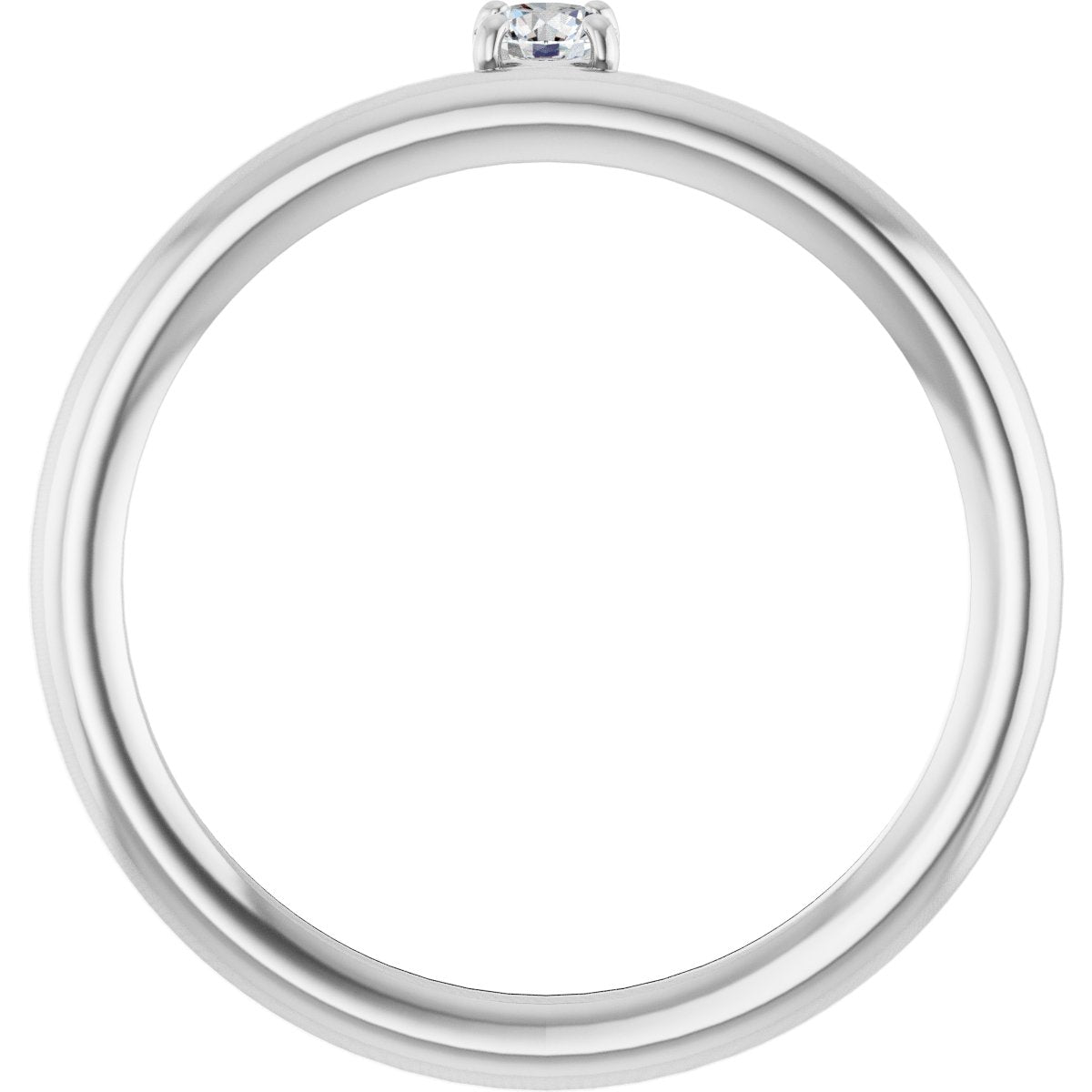 1/10 Ct Lab-Grown Diamond Stackable Ring - White Gold