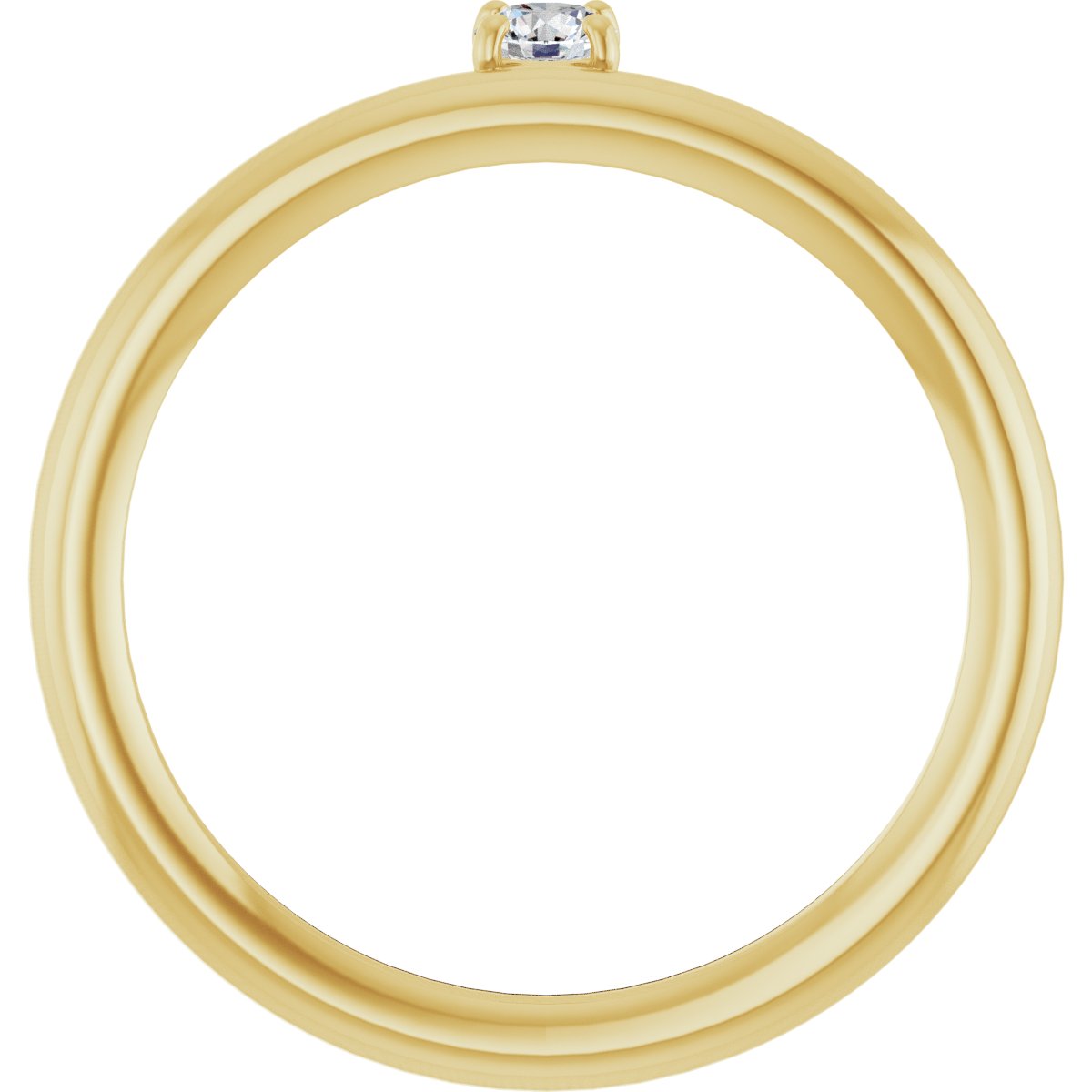 1/10 Ct Lab-Grown Diamond Stackable Ring - Yellow Gold