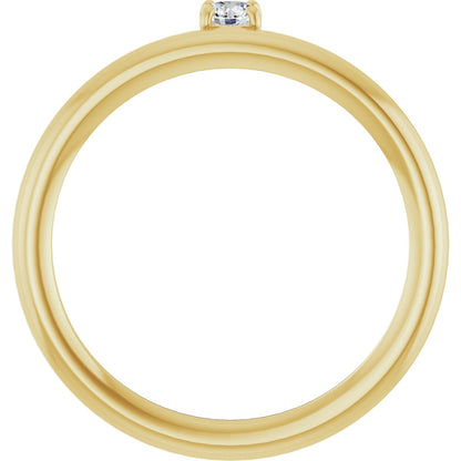 1/10 Ct Lab-Grown Diamond Stackable Ring - Yellow Gold