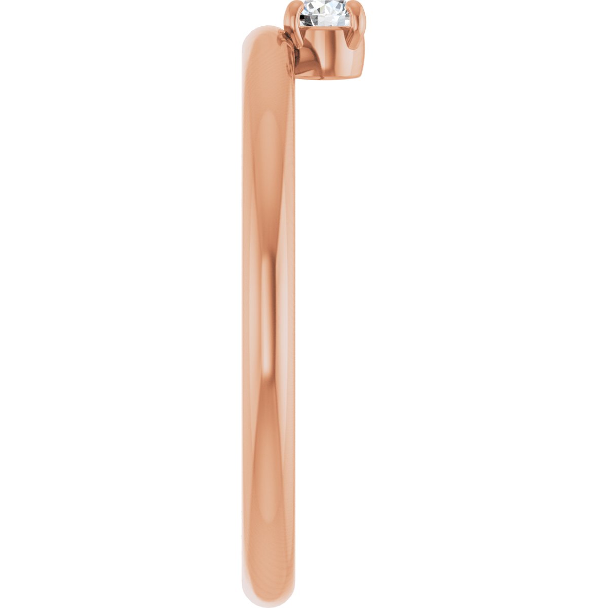 1/10 Ct Lab-Grown Diamond Stackable Ring - Rose Gold