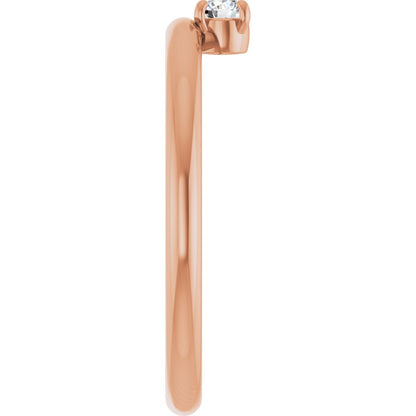 1/10 Ct Lab-Grown Diamond Stackable Ring - Rose Gold
