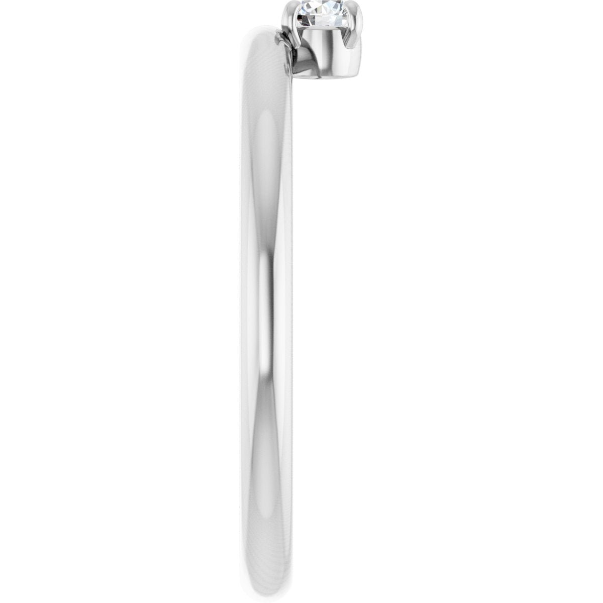 1/10 Ct Lab-Grown Diamond Stackable Ring - White Gold