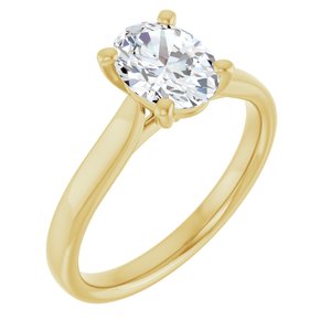1 Ctw Oval Lab-Grown Diamond Engagement Ring