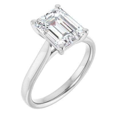 2 1/2 Ctw Emerald Lab-Grown Diamond Engagement Ring