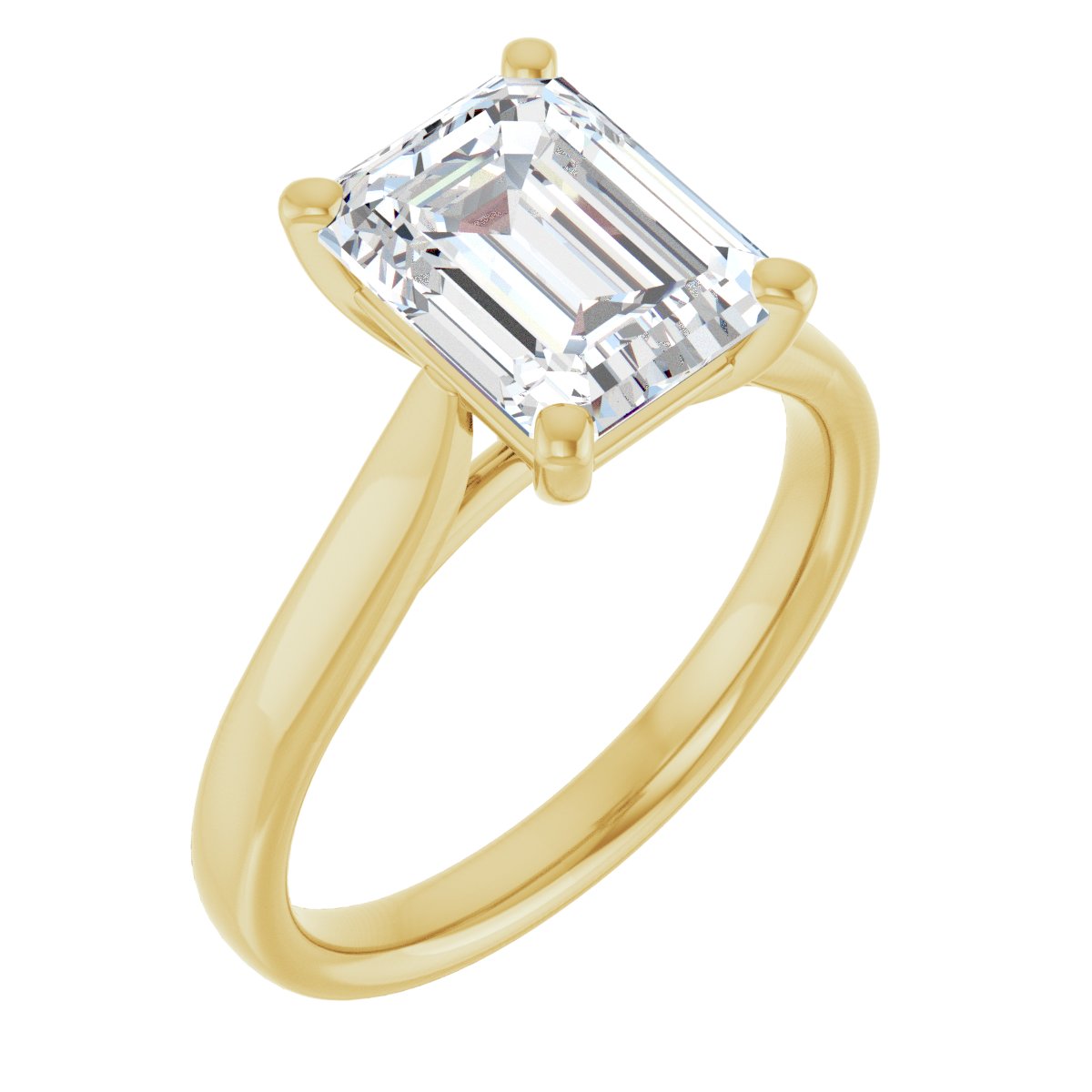 2 1/2 Ctw Emerald Lab-Grown Diamond Engagement Ring