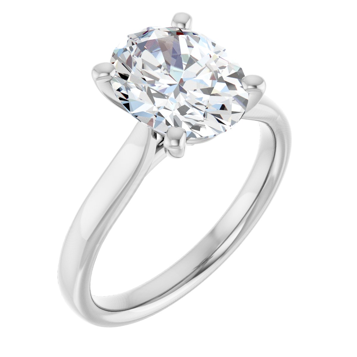 2 1/6 Ctw Oval Lab-Grown Diamond Engagement Ring