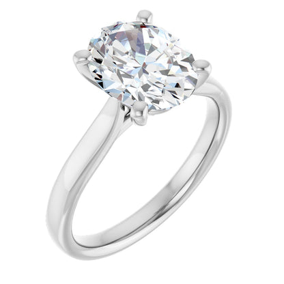 2 1/6 Ctw Oval Lab-Grown Diamond Engagement Ring