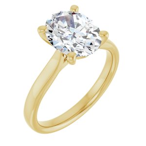 2 1/6 Ctw Oval Lab-Grown Diamond Engagement Ring