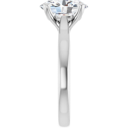 2 1/2 Ctw Emerald Lab-Grown Diamond Engagement Ring - White Gold - Lab Grown Diamond