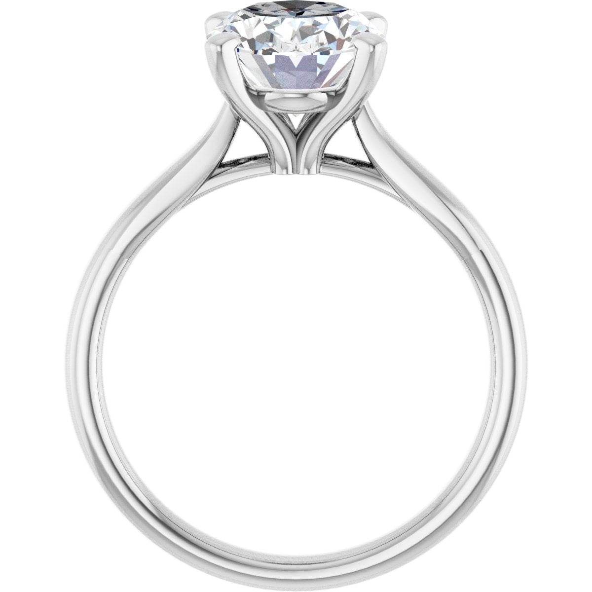 3/4 Ctw Oval Lab-Grown Diamond Engagement Ring - White Gold - Lab Grown Diamond