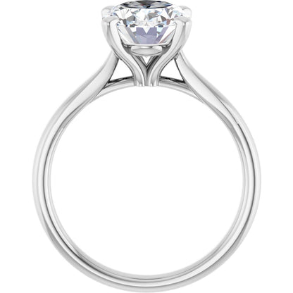1 Ctw Lab-Grown Diamond Engagement Ring - White Gold - Lab Grown Diamond