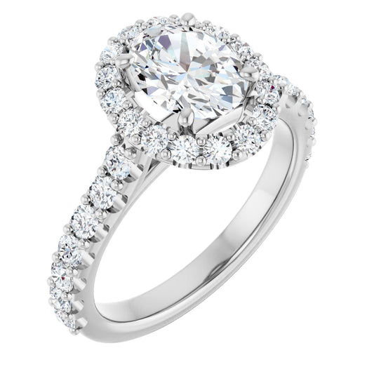 1 3/4 Ctw Oval Lab-Grown Diamond Engagement Ring