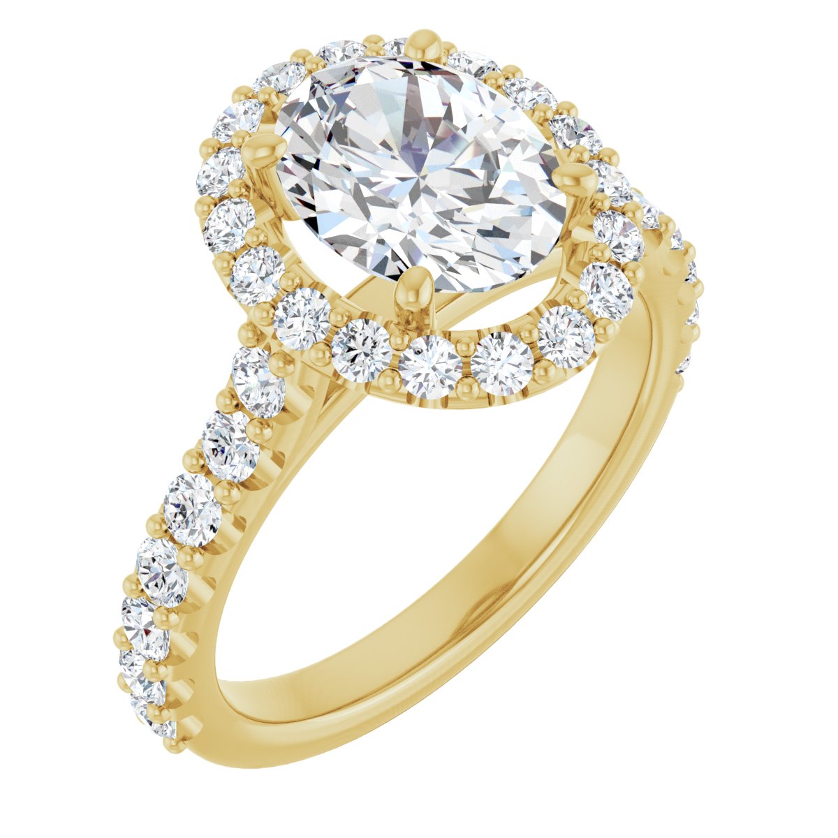 2 1/3 Ctw Oval Lab-Grown Diamond Engagement Ring