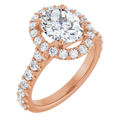 2 1/3 Ctw Oval Lab-Grown Diamond Engagement Ring