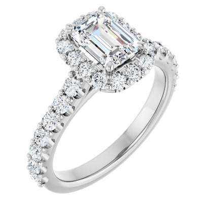 2 Ctw Emerald Lab-Grown Diamond Engagement Ring