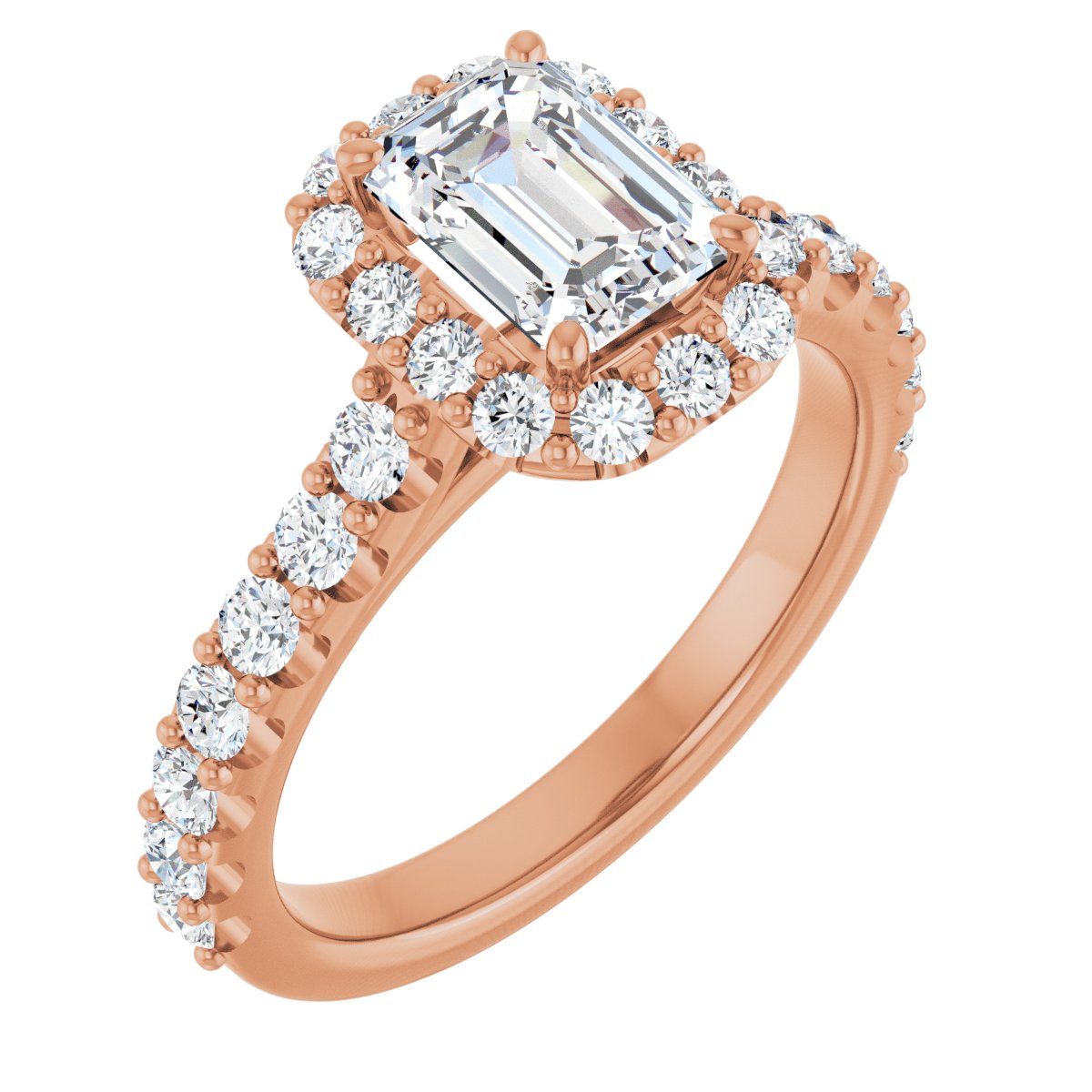 2 Ctw Emerald Lab-Grown Diamond Engagement Ring