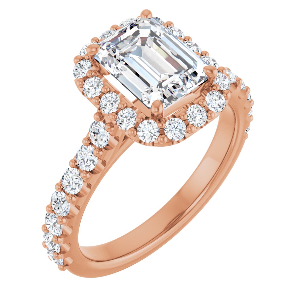 2 1/2 Ctw Emerald Lab-Grown Diamond Engagement Ring