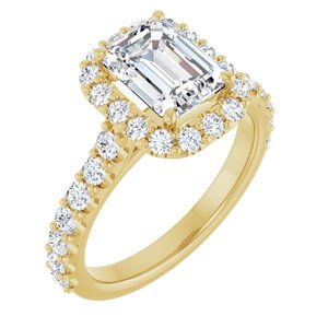 2 1/2 Ctw Emerald Lab-Grown Diamond Engagement Ring