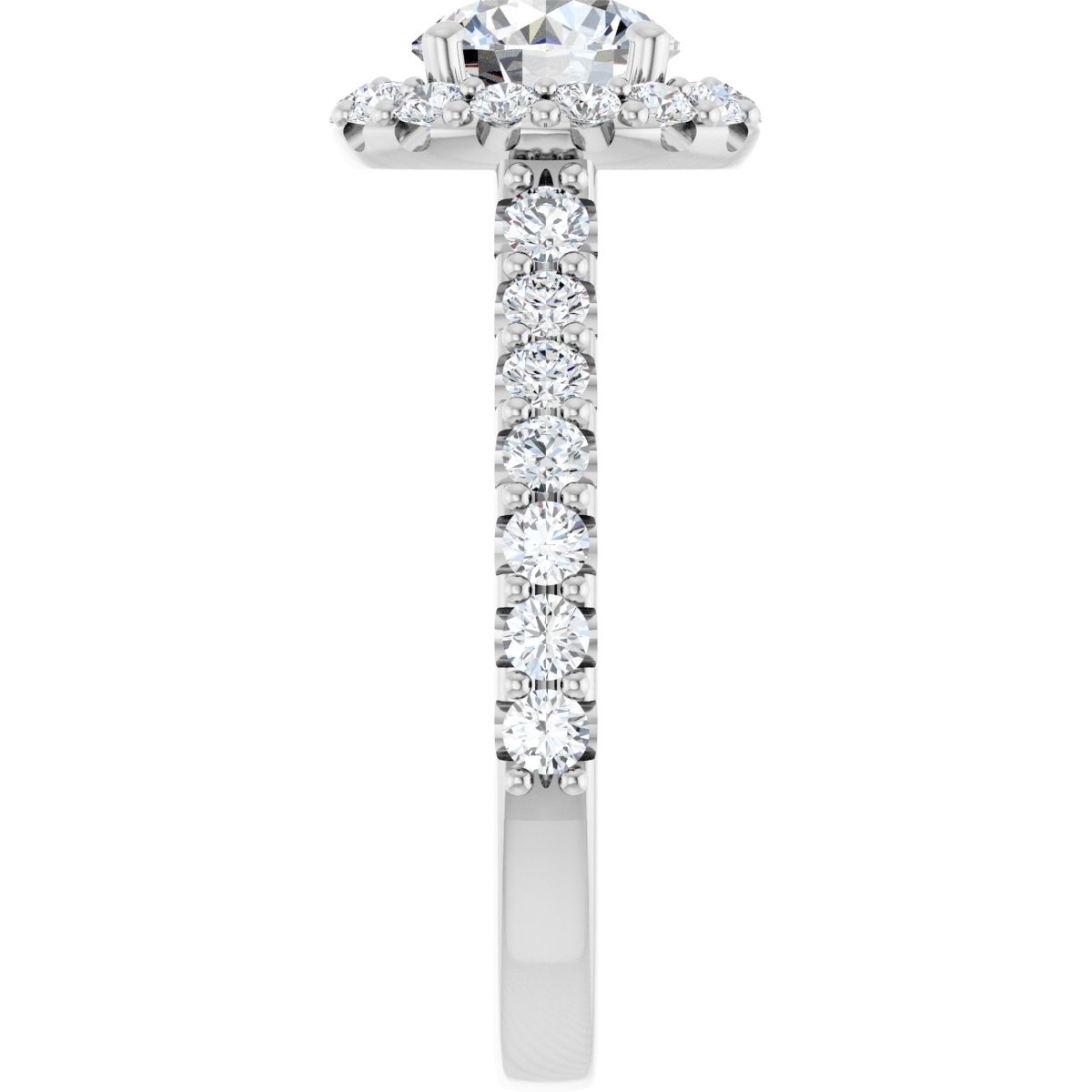 2 1/3 Ctw Lab-Grown Diamond Engagement Ring - White Gold - Lab Grown Diamond