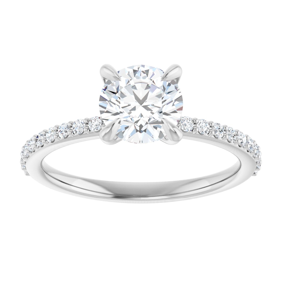 2 3/4 Ctw Emerald Lab-Grown Diamond Engagement Ring - White Gold - Lab Grown Diamond
