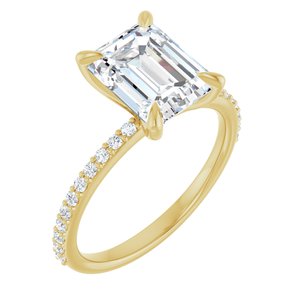 2 3/4 Ctw Emerald Lab-Grown Diamond Engagement Ring