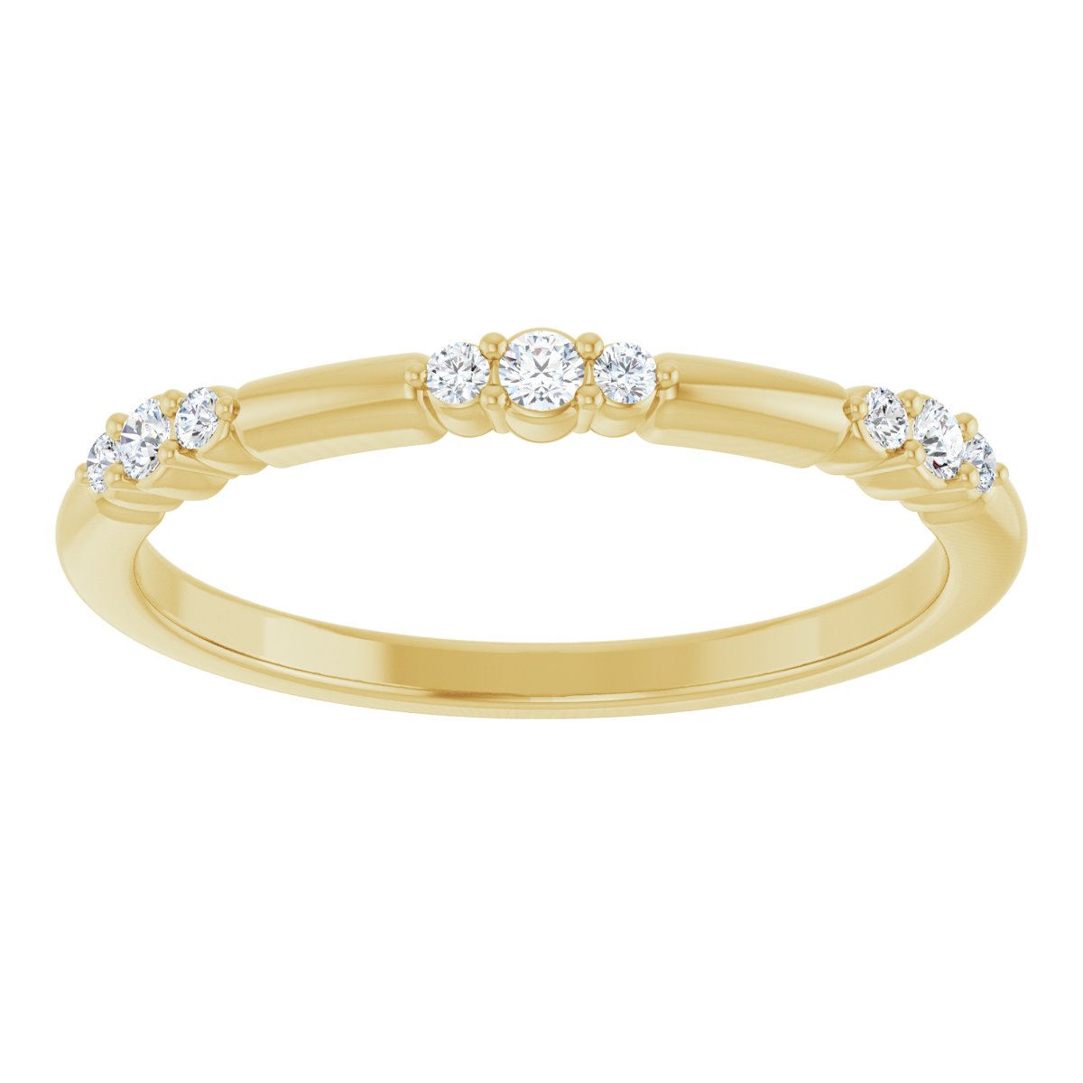 1/8 Ctw Lab-Grown Diamond Stackable Ring - Yellow Gold