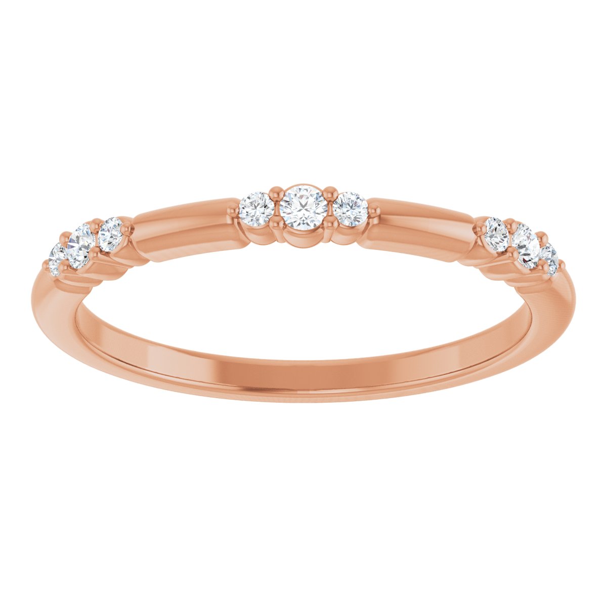 1/8 Ctw Lab-Grown Diamond Stackable Ring - Rose Gold