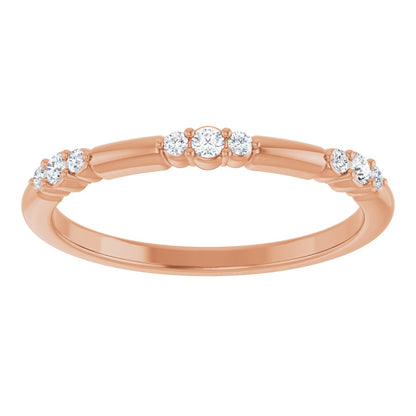 1/8 Ctw Lab-Grown Diamond Stackable Ring - Rose Gold