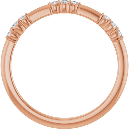 1/8 Ctw Lab-Grown Diamond Stackable Ring - Rose Gold