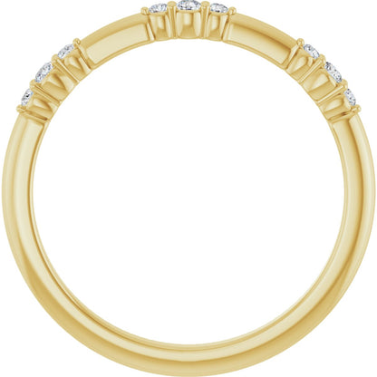 1/8 Ctw Lab-Grown Diamond Stackable Ring - Yellow Gold