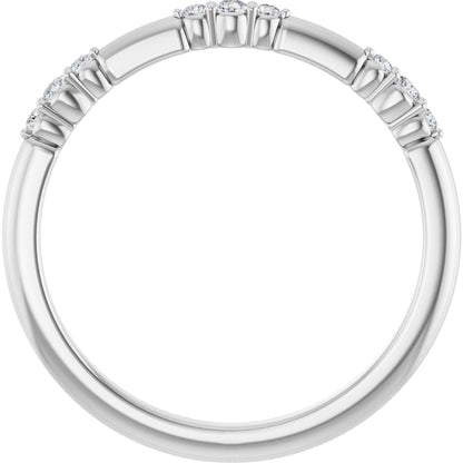 1/8 Ctw Lab-Grown Diamond Stackable Ring - White Gold