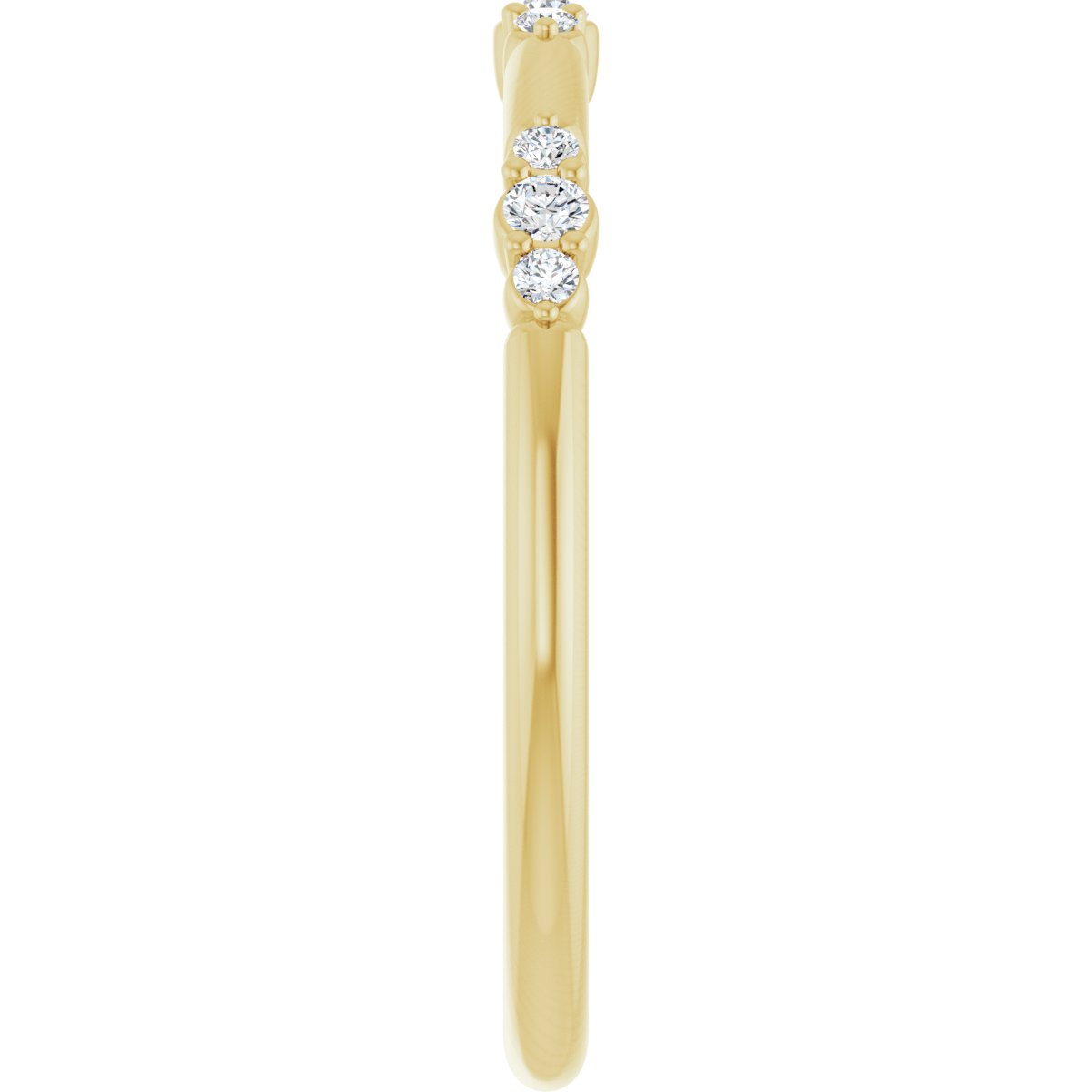 1/8 Ctw Lab-Grown Diamond Stackable Ring - Yellow Gold