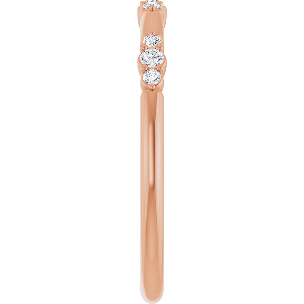 1/8 Ctw Lab-Grown Diamond Stackable Ring - Rose Gold