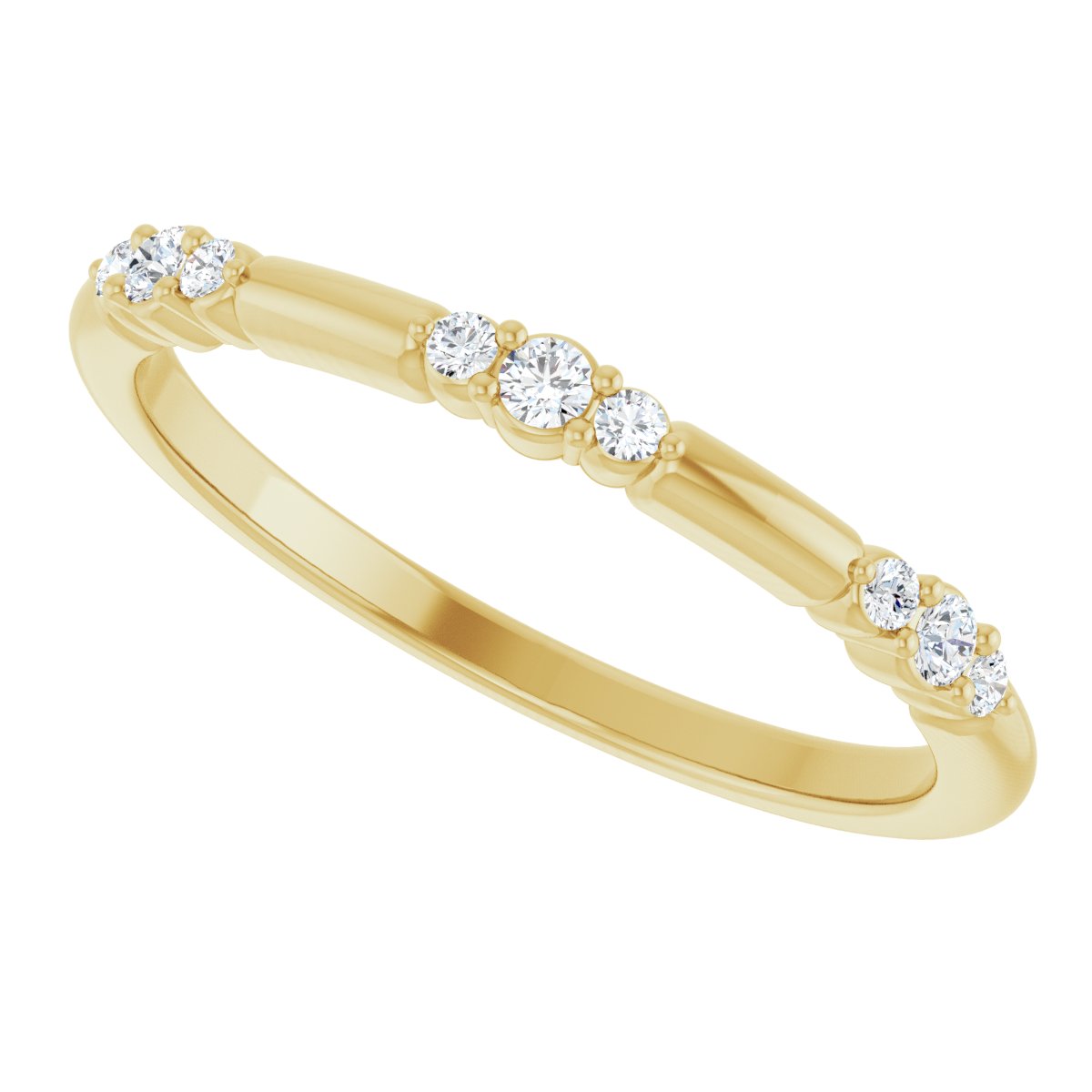 1/8 Ctw Lab-Grown Diamond Stackable Ring - Yellow Gold